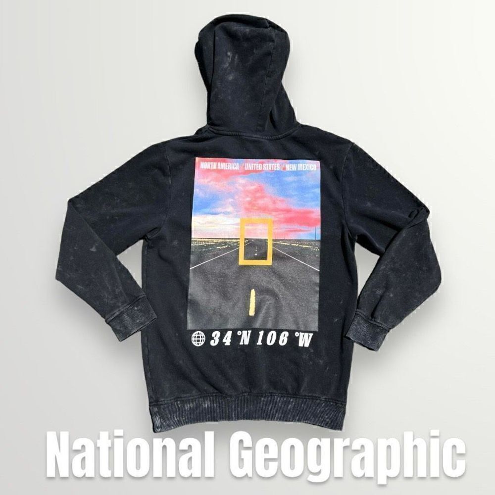 National Geographic, New Mexico Highway Coordinates Hooded Sweatshirt, Unisex S